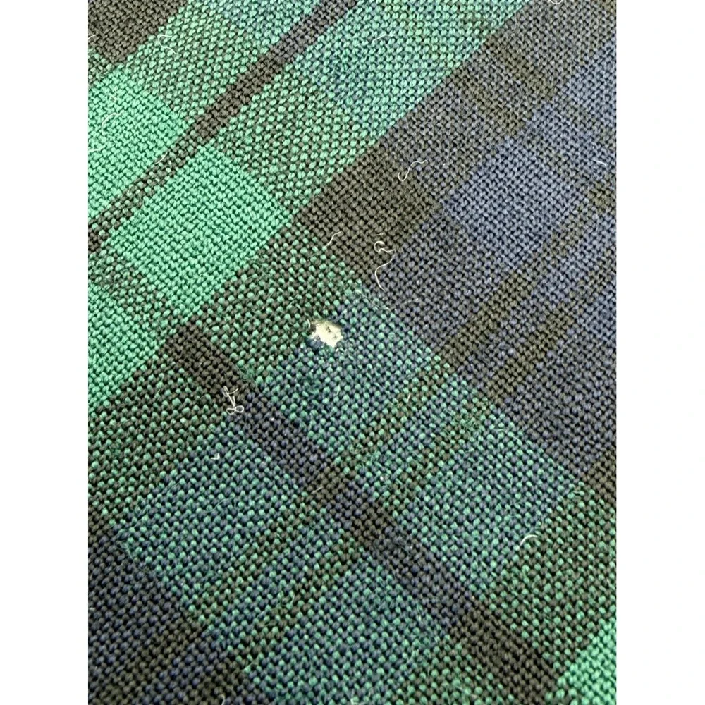Pendleton Mens Black Watch Tartan Plaid 100% Wool Tie Green Navy Blue USA Made
